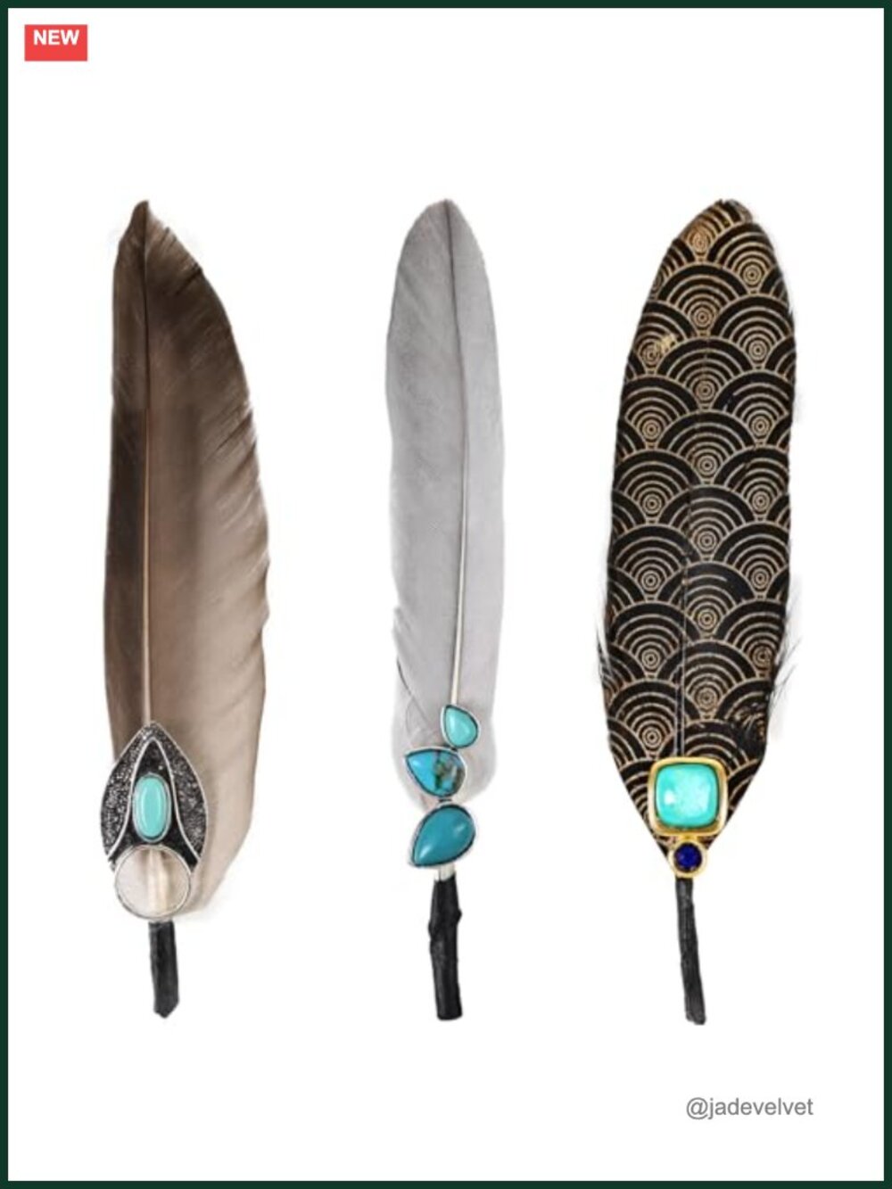 3 Natural Feather Hat Decorations for DIY Crafts Fedora Trilby Accessories